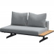 Endless multi concept Anthracite bench & chaise lounge 172 x 95 cm