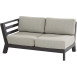 Meteoro modular 2 seater bench right arm with 4 cushions Anthracite