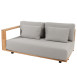 Eternity 2.5 seater bench teak right arm with 5 cushions