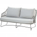 Sempre living bench 2.5 seaters Anthracite Silver Grey with 4 cushions